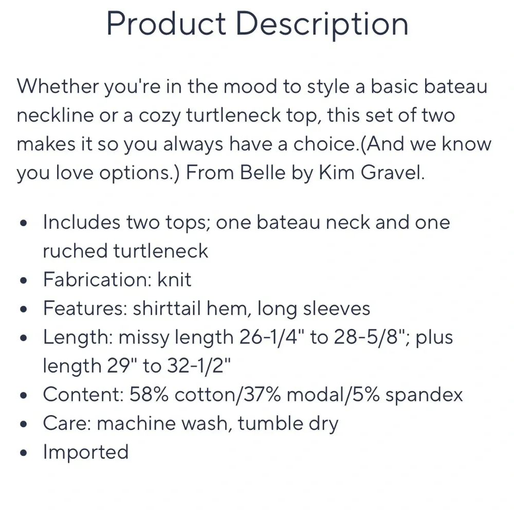 Belle by Kim Gravel turtleneck/mock neck pullover - Picture 8 of 10